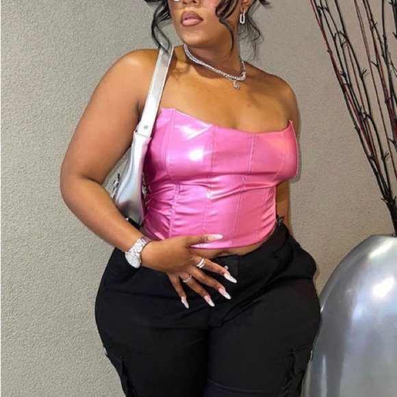 Club Babe Metallic Corset Top - Picture 1 of 6